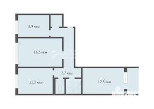3-к квартира, вторичка, 67м2, 9/9 этаж