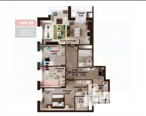 3-к квартира, вторичка, 98м2, 19/25 этаж