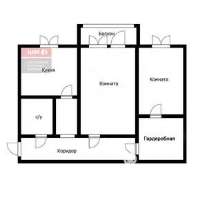 2-к квартира, вторичка, 44м2, 4/5 этаж