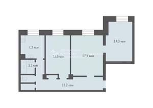 3-к квартира, вторичка, 72м2, 1/5 этаж