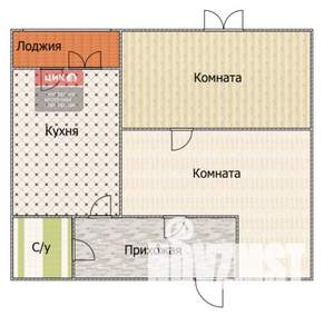 2-к квартира, вторичка, 52м2, 2/15 этаж