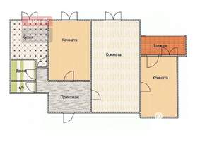 3-к квартира, вторичка, 52м2, 4/9 этаж