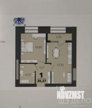 1-к квартира, сданный дом, 35м2, 4/16 этаж