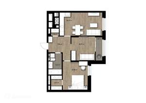 2-к квартира, вторичка, 62м2, 5/17 этаж