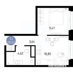 1-к квартира, вторичка, 29м2, 7/14 этаж