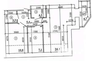 2-к квартира, вторичка, 60м2, 4/4 этаж