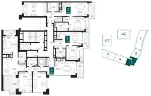 4-к квартира, вторичка, 124м2, 7/14 этаж