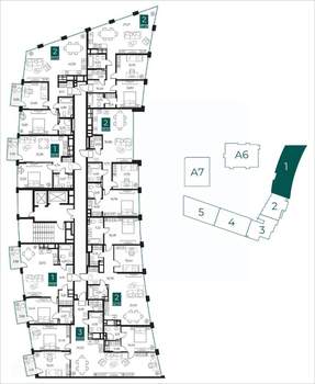 1-к квартира, вторичка, 68м2, 8/14 этаж
