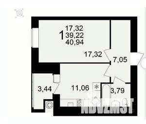 1-к квартира, вторичка, 41м2, 14/16 этаж