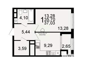 1-к квартира, вторичка, 37м2, 10/26 этаж