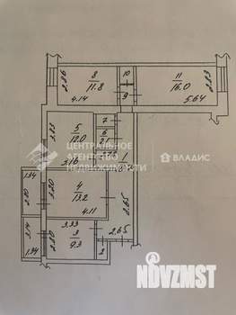4-к квартира, вторичка, 84м2, 3/9 этаж