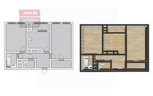 2-к квартира, вторичка, 60м2, 17/25 этаж