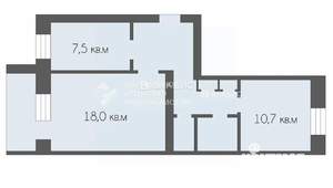 2-к квартира, вторичка, 50м2, 1/5 этаж