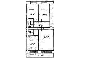 3-к квартира, вторичка, 60м2, 2/3 этаж