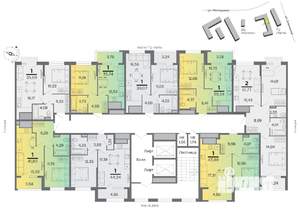 2-к квартира, строящийся дом, 62м2, 6/15 этаж