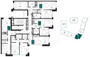 2-к квартира, вторичка, 85м2, 4/13 этаж
