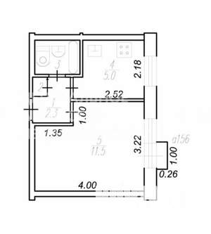 1-к квартира, вторичка, 21м2, 8/9 этаж