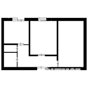 2-к квартира, вторичка, 47м2, 1/5 этаж