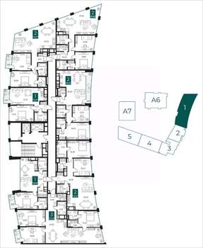 2-к квартира, вторичка, 92м2, 6/13 этаж