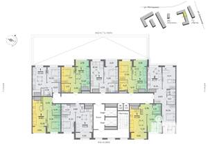 2-к квартира, строящийся дом, 62м2, 2/15 этаж