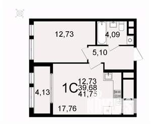 1-к квартира, вторичка, 42м2, 19/26 этаж