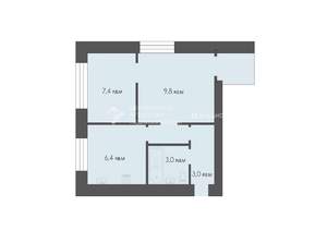 2-к квартира, вторичка, 33м2, 1/3 этаж