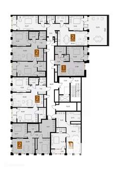 2-к квартира, вторичка, 70м2, 2/9 этаж
