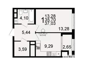 1-к квартира, вторичка, 37м2, 14/26 этаж