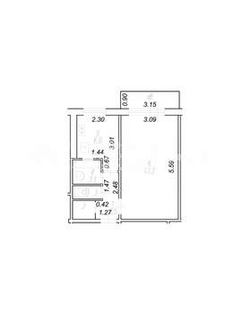 1-к квартира, вторичка, 30м2, 2/5 этаж