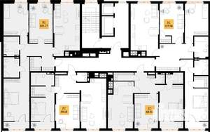 2-к квартира, вторичка, 69м2, 7/16 этаж
