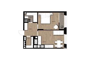 1-к квартира, вторичка, 41м2, 12/17 этаж