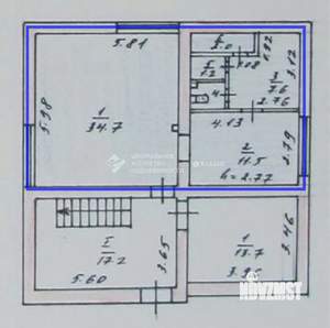 2-к квартира, вторичка, 58м2, 11/11 этаж