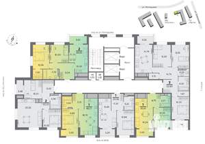 2-к квартира, строящийся дом, 57м2, 14/15 этаж