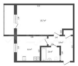 1-к квартира, вторичка, 34м2, 2/9 этаж