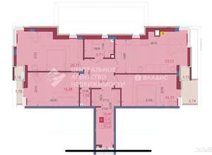 3-к квартира, вторичка, 102м2, 2/12 этаж