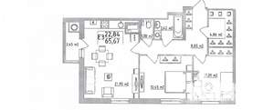 3-к квартира, вторичка, 63м2, 25/25 этаж
