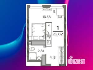 1-к квартира, вторичка, 23м2, 21/26 этаж