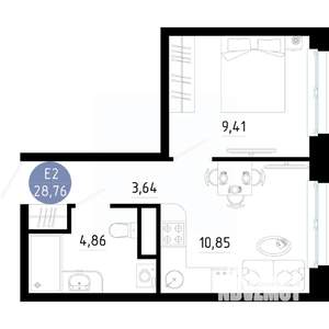 1-к квартира, вторичка, 29м2, 4/14 этаж