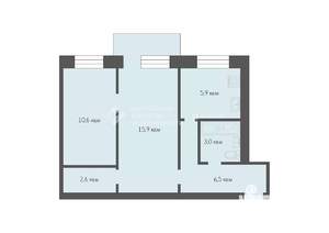 2-к квартира, вторичка, 45м2, 2/4 этаж