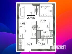1-к квартира, вторичка, 30м2, 22/26 этаж