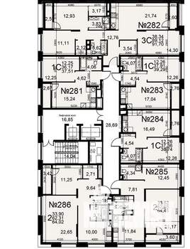 3-к квартира, вторичка, 88м2, 3/25 этаж