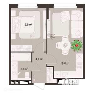 1-к квартира, вторичка, 41м2, 2/9 этаж