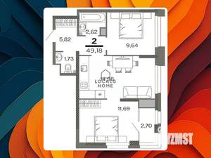 2-к квартира, вторичка, 49м2, 15/26 этаж