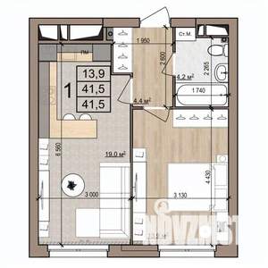 1-к квартира, вторичка, 42м2, 9/25 этаж