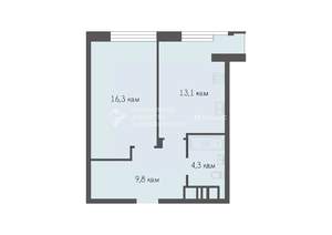 1-к квартира, вторичка, 46м2, 11/12 этаж