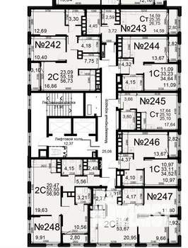 2-к квартира, вторичка, 55м2, 7/22 этаж