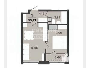 1-к квартира, сданный дом, 35м2, 11/26 этаж