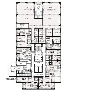 2-к квартира, вторичка, 59м2, 1/26 этаж