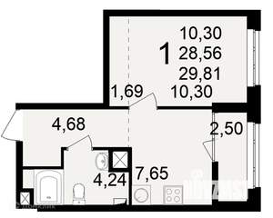 1-к квартира, вторичка, 30м2, 1/11 этаж