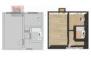 1-к квартира, вторичка, 29м2, 4/9 этаж